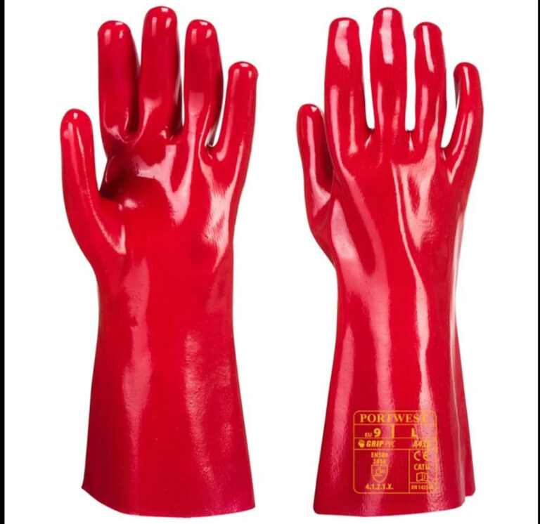 GLOVE – PVC 45CM RED – Builders Choice